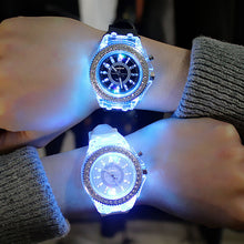 Load image into Gallery viewer, Flash Luminous Watch Led light Personality trends students lovers jellies woman men&#39;s watches light WristWatch
